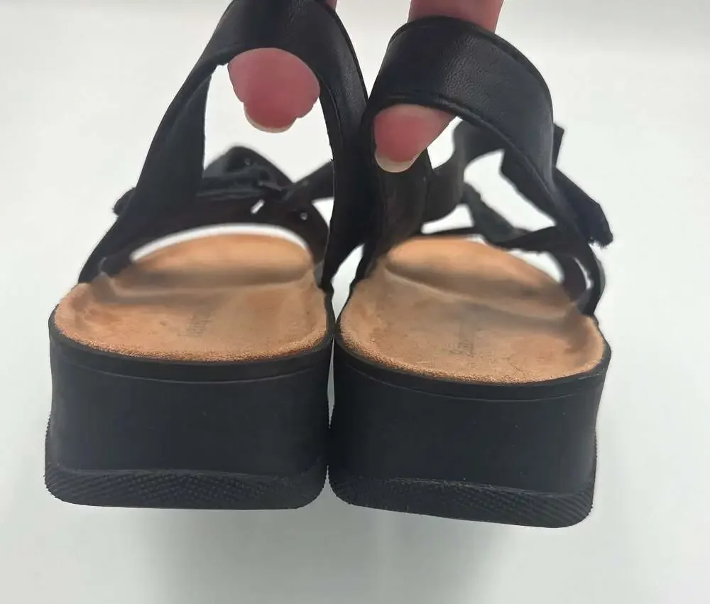 Baretraps Frolick Women's Black Wedge Sandals Size 6.5M